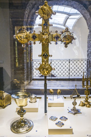France, Paris (75), Musée de Cluny - Musée national du Moyen-Age, Croix processionnelle de la fin du XVe siècle (Italie)