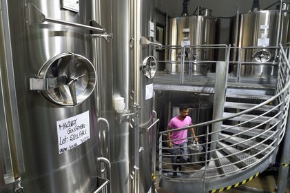 France, Ile de la Reunion, Saint Pierre, domaine de la distillerie Isautier, cuves de stockage