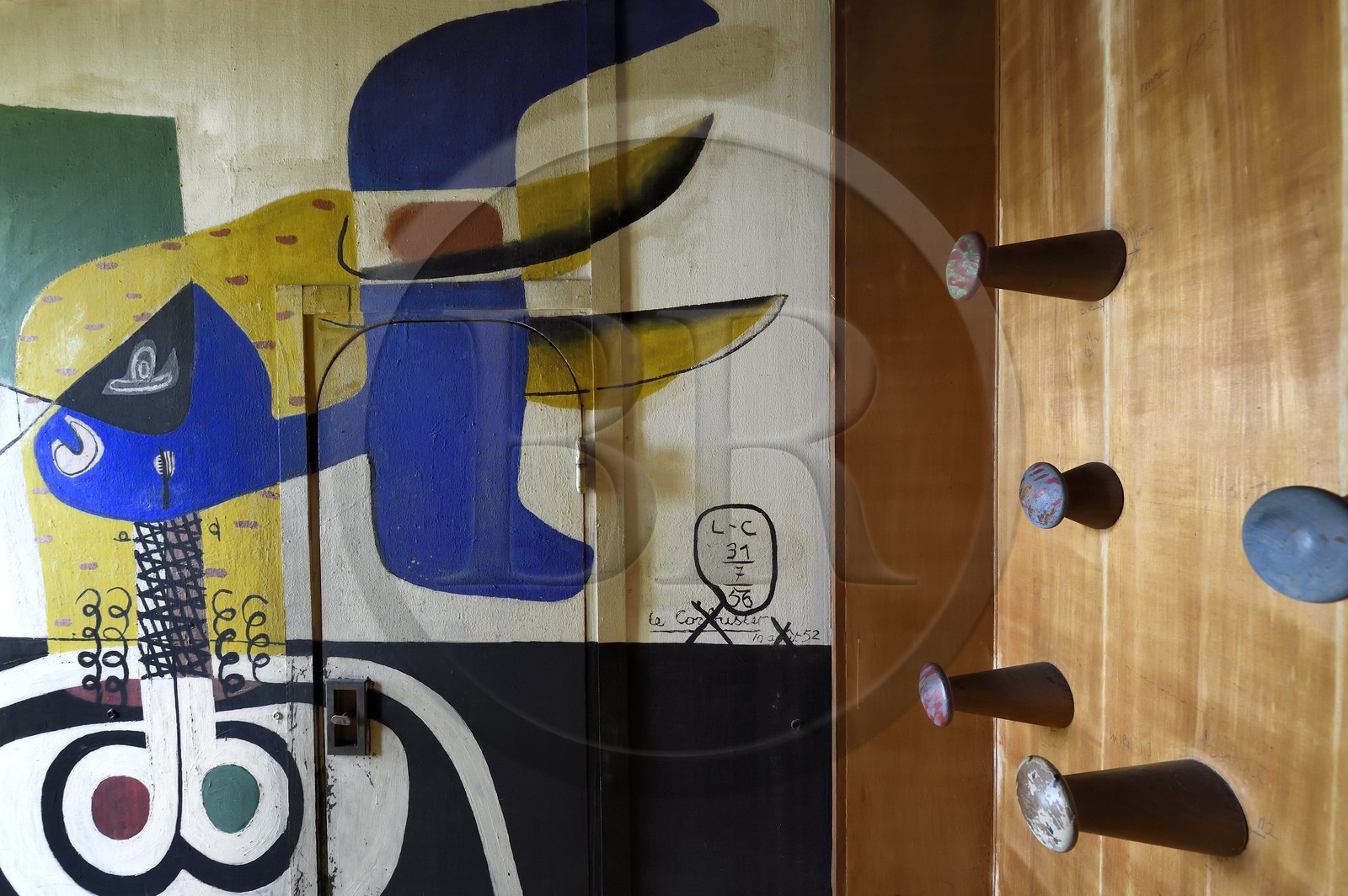 France, Alpes-Maritimes (06), Roquebrune-Cap-Martin, Cap Martin, cabanon Le Corbusier de 1952 (Demande d'autorisation nécessaire avant publication)