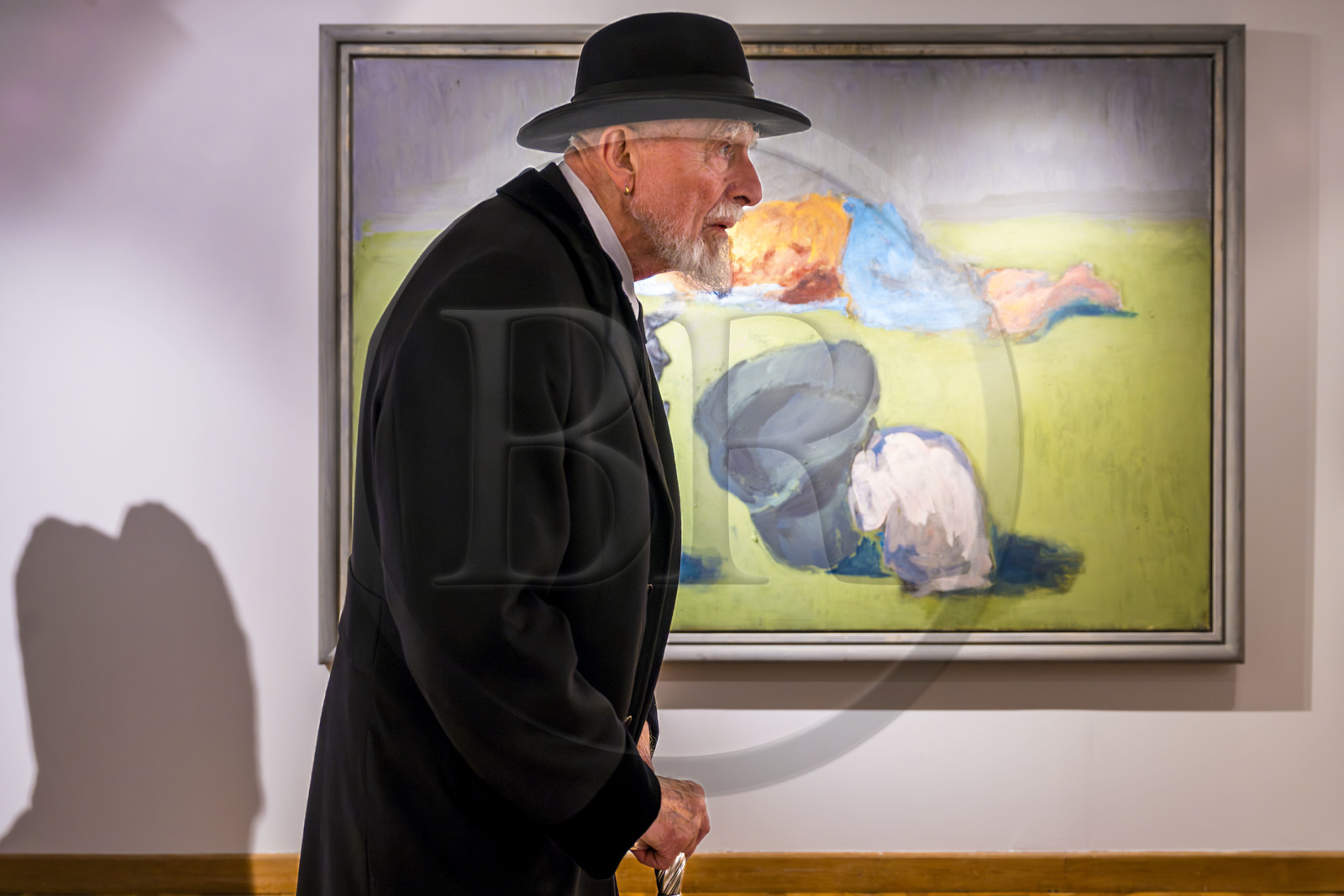 France, Paris, Musée Maillol art museum, German painter and sculptor Markus Lüpertz during his exhibition in dialogue with the work of Aristide Maillol