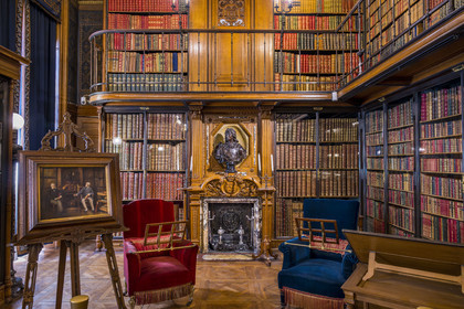 France, Oise (60), Chantilly, le chateau de Chantilly, la bibliothèque (Cabinet des Livres)