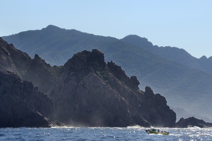 France, Corse du Sud, Golfe de Girolata, listed as World Heritage by UNESCO, the Capo Senino