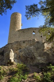 France, Bas-Rhin (67), Route des vins d'Alsace, Andlau, le chateau d'Andlau (Haut-Andlau)