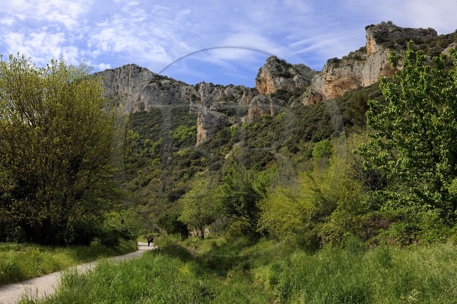 France, Hérault (34), village médiéval de Saint-Guilhem-le-Désert, le Val de Gellone, le Bout du Monde ou cirque de l'Infernet