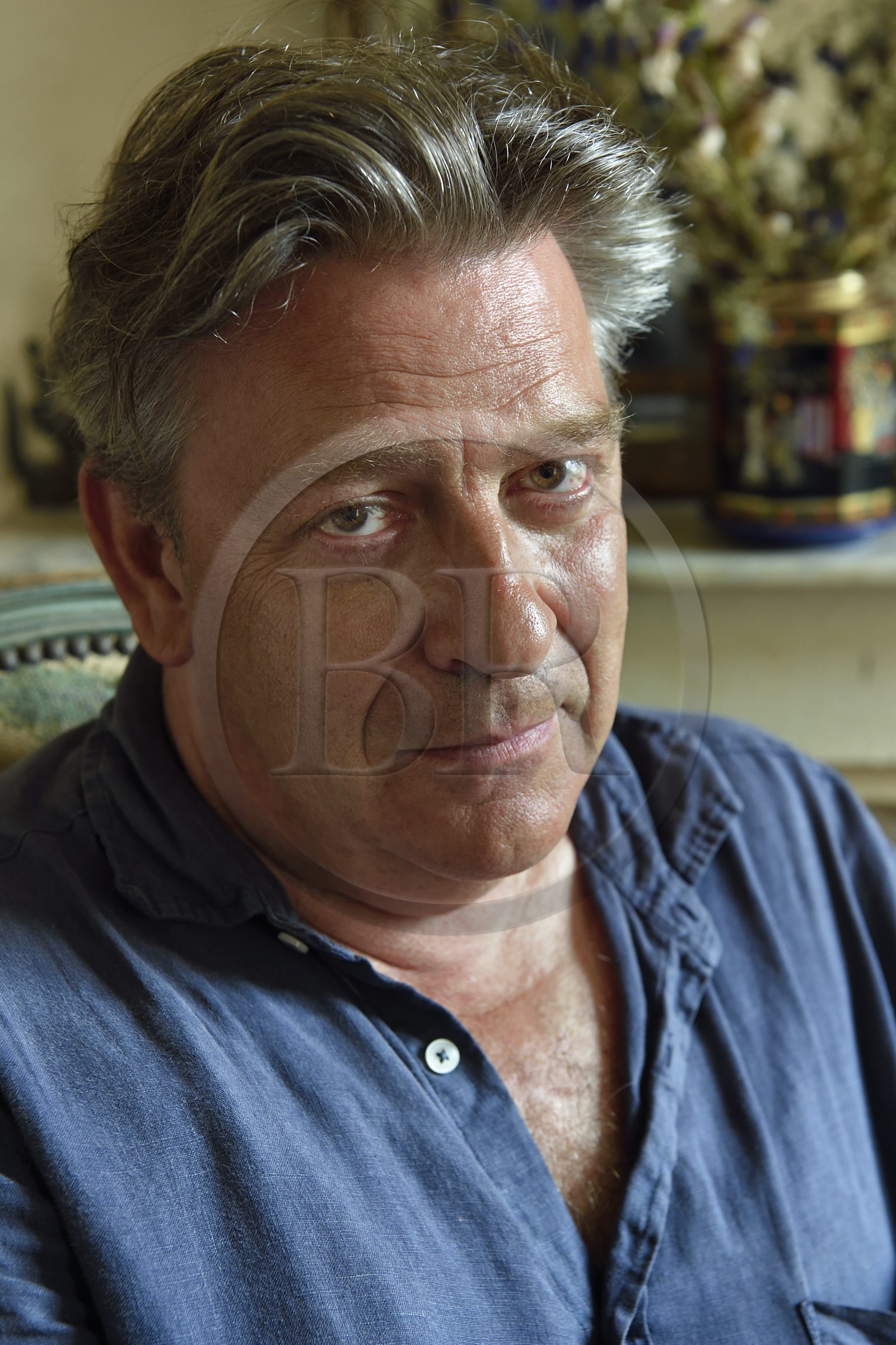 France, Var (83), Iles d'Hyères, Ile de Porquerolles, Maxime Prodromides petit-fils de François-Joseph Fournier et président du Conseil économique, social et culturel du parc national de Port Cros