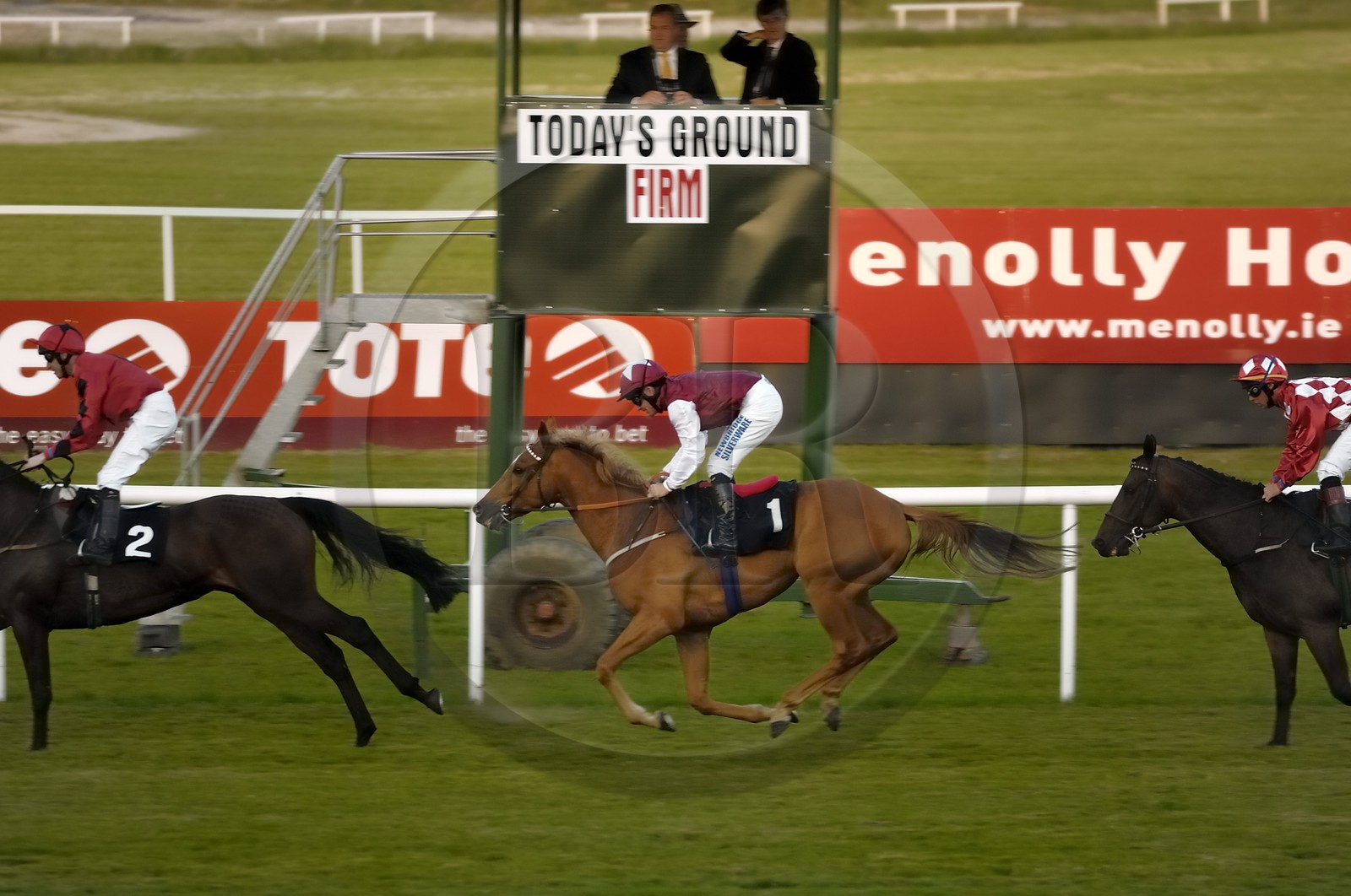Republic of Ireland, County Meath, Ratoath, Fairyhouse racecourse, horse race arrival