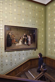 France, Seine Maritime, Rouen, the archiepiscopal palace, Historial Joan of Arc Museum, painting The Last Communion of Jeanne (by Charles-Henri Michel)