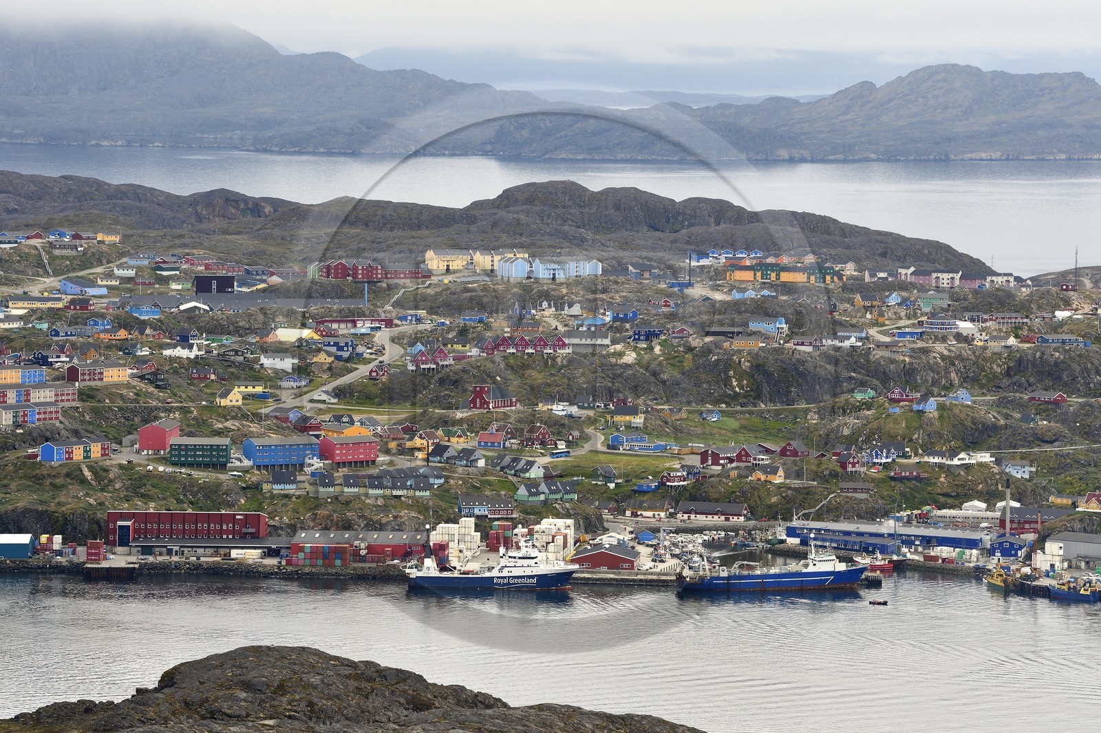 Greenland, central western region, Sisimiut (formerly Holsteinsborg) in Kangerluarsunnguaq Bay