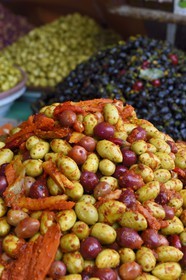 Morocco, Casablanca, Habous district, olives market