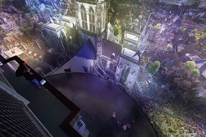 France, Seine Maritime, Rouen, the Panorama XXL by the artist Yadegar Asisi, exhibition of the work Rouen 1431 at the time of Joan of Arc