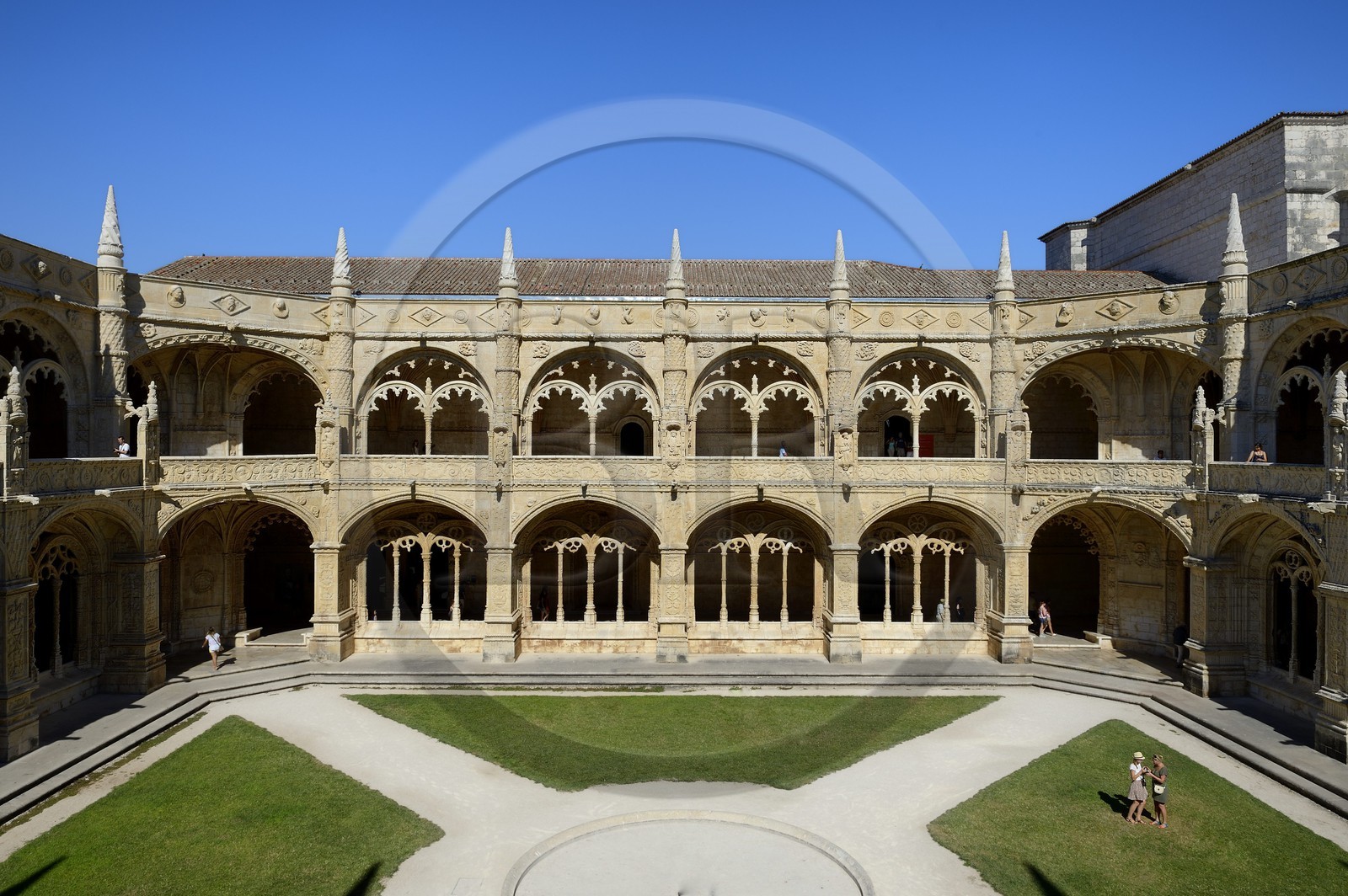 Portugal, Lisbonne, Bélem, Monastere des Hiéronymites (Mosteiro dos Jerónimos), classé Patrimoine Mondial de l'UNESCO, le cloitre