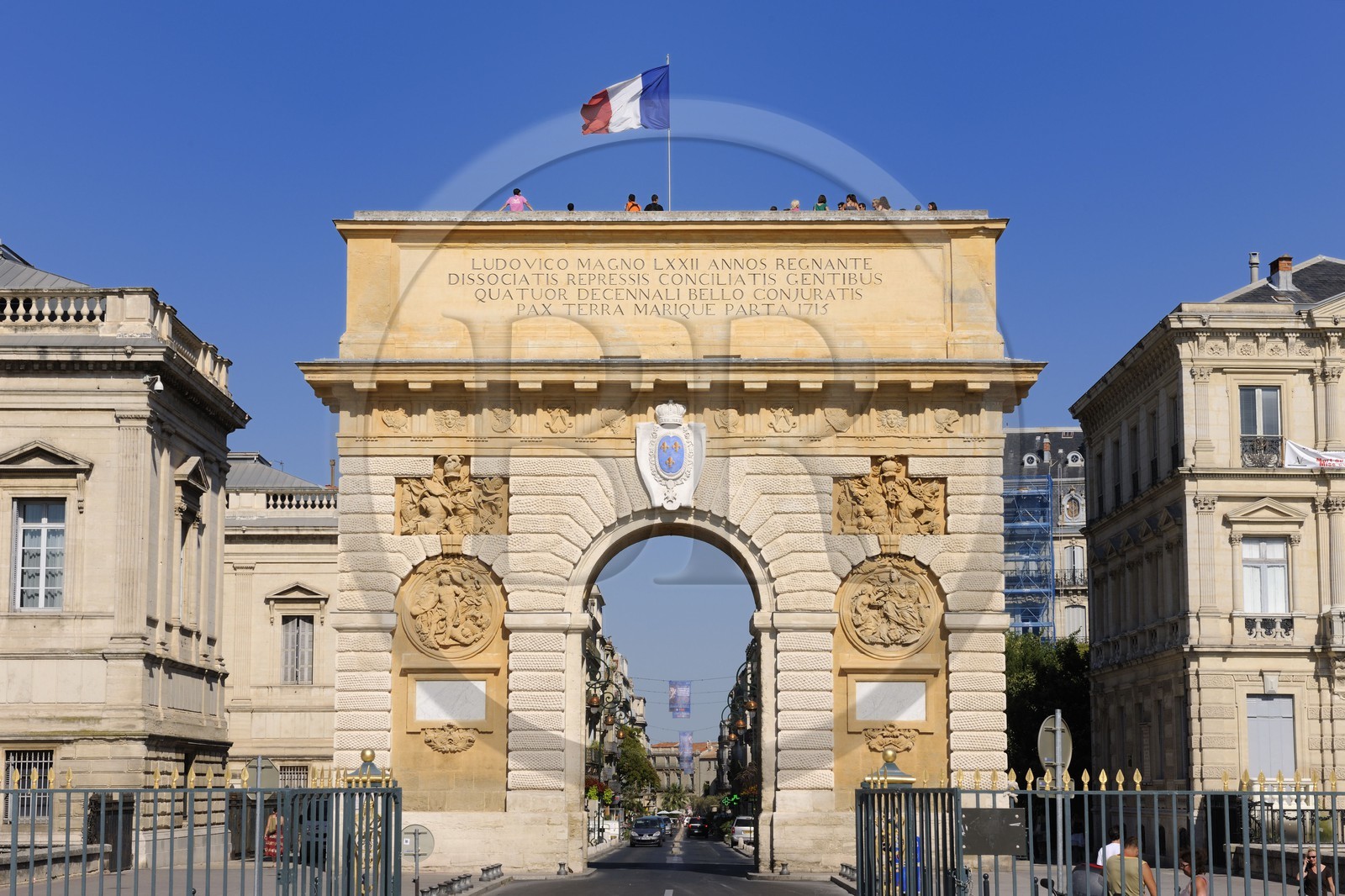 France, Herault, Montpellier, Porte du Peyrou, triomphal arch