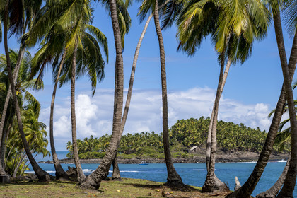 France, Guyane, Kourou, Iles du Salut, l'Ile du Diable vue depuis l'Ile Royale, elle a servi de bagne aux prionniers politique dont Alfred Dreyfus