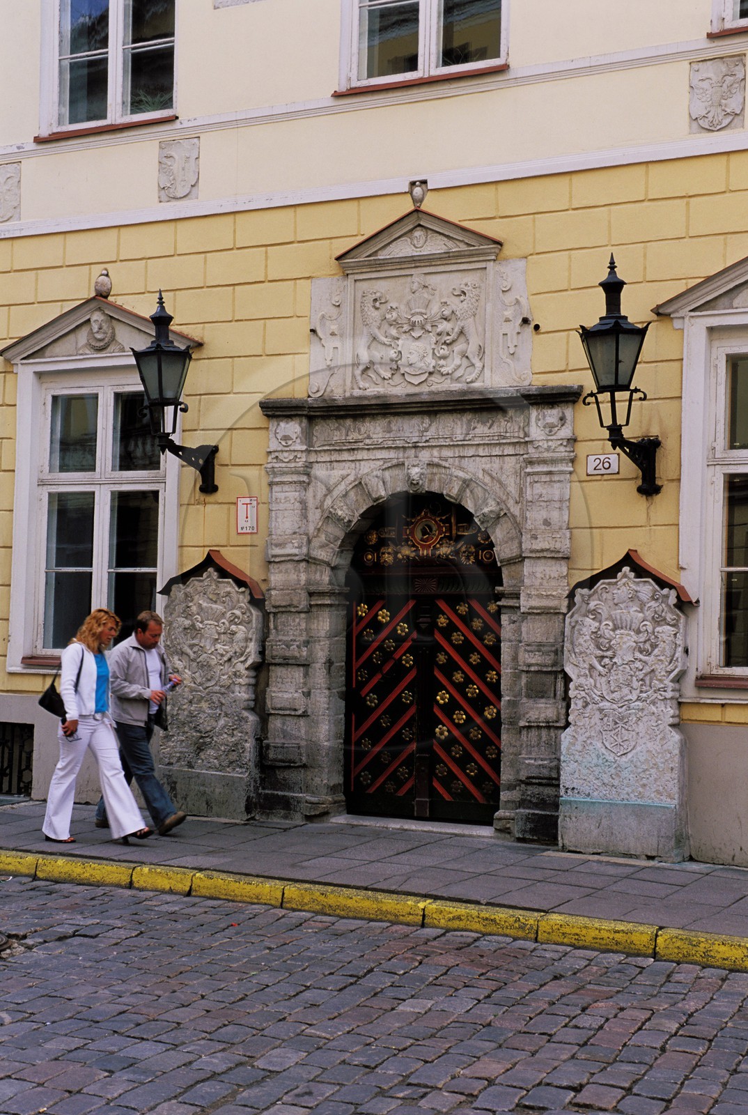 Estonie (Pays Baltes), région de Harju, Tallinn, capitale européenne de la culture 2011, maison de la confrérie des Têtes Noires rue Pikk (15è siècle et 16è siècle)