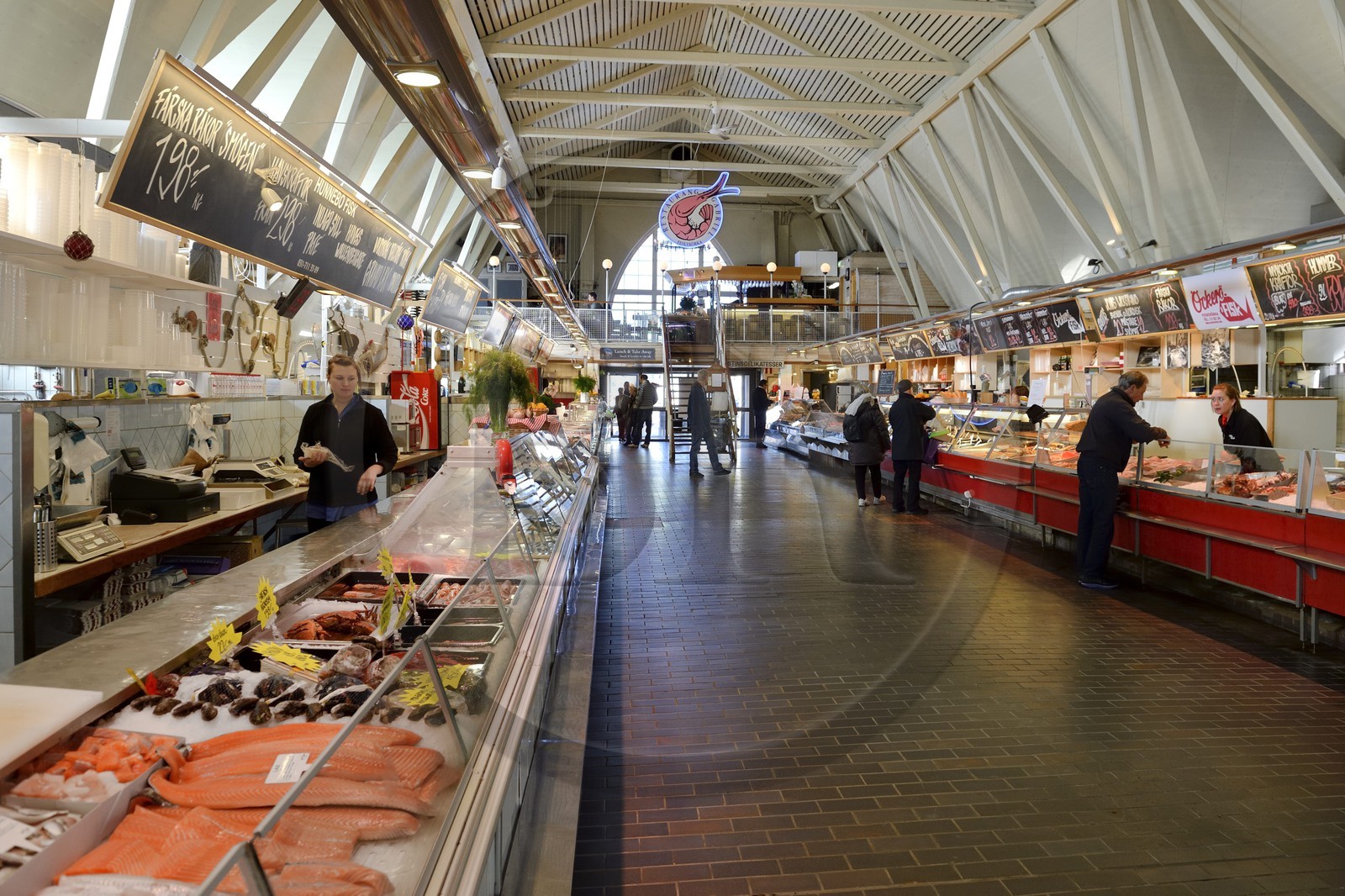 Suède, Västra Götaland, Göteborg (Gothenburg), l'Eglise du poisson (marché de poisson couvert) Feskekörka