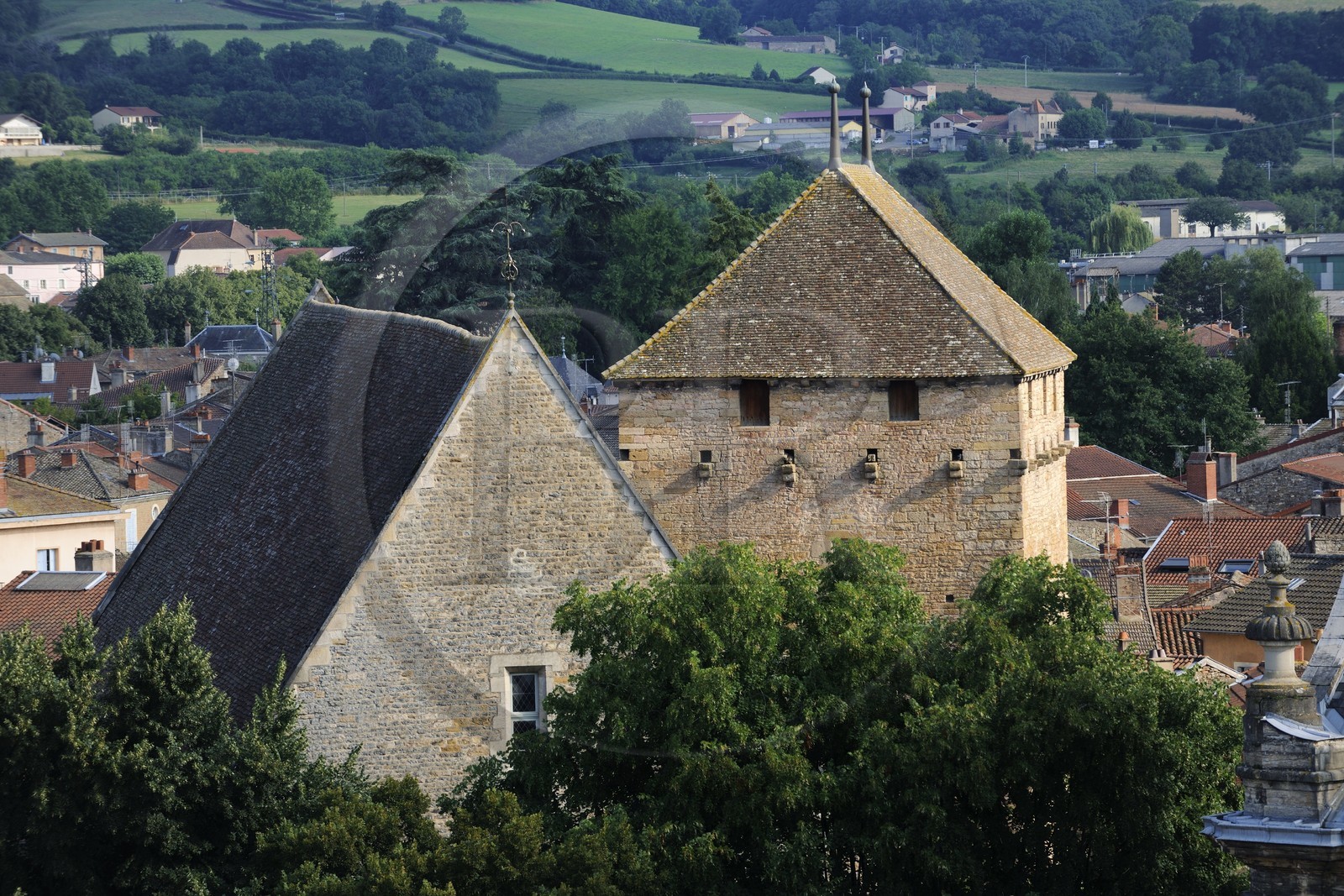 France, Saône et Loire (71), Cluny, le Farinier et la Tour du Moulin