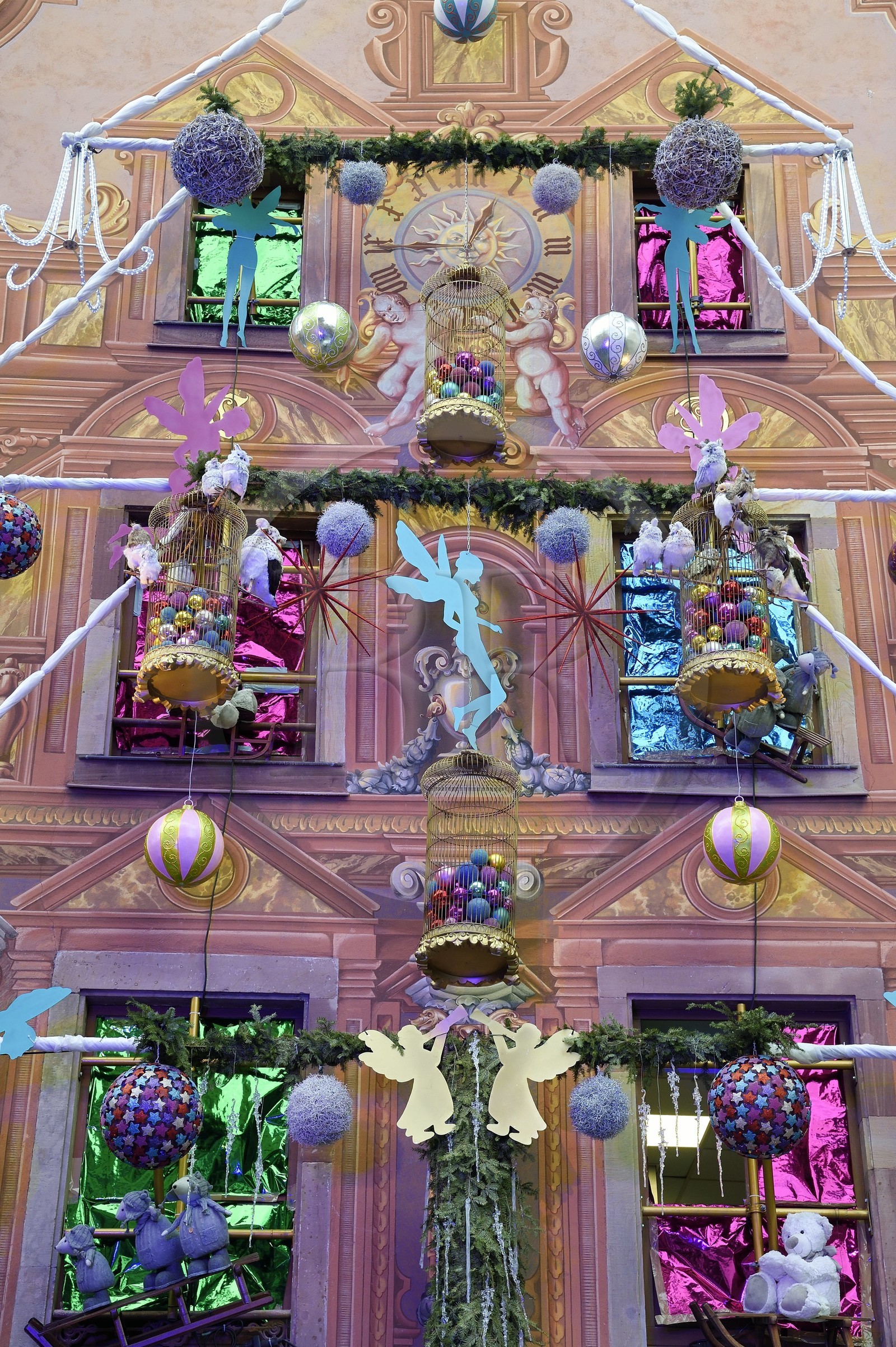 France, Bas Rhin, Strasbourg, old town listed as World Heritage by UNESCO, Christmas decoration on the pastry Christian Meyer