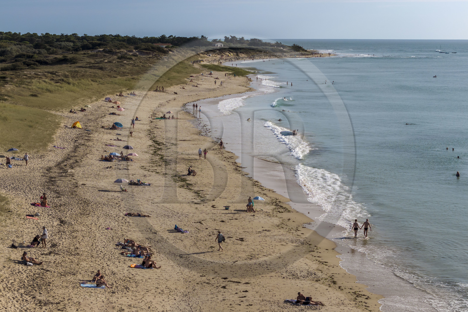 France, Charente-Maritime (17), Ile d'Oléron, Saint-Georges-d'Oléron, plage de Chaucre (vue aérienne)