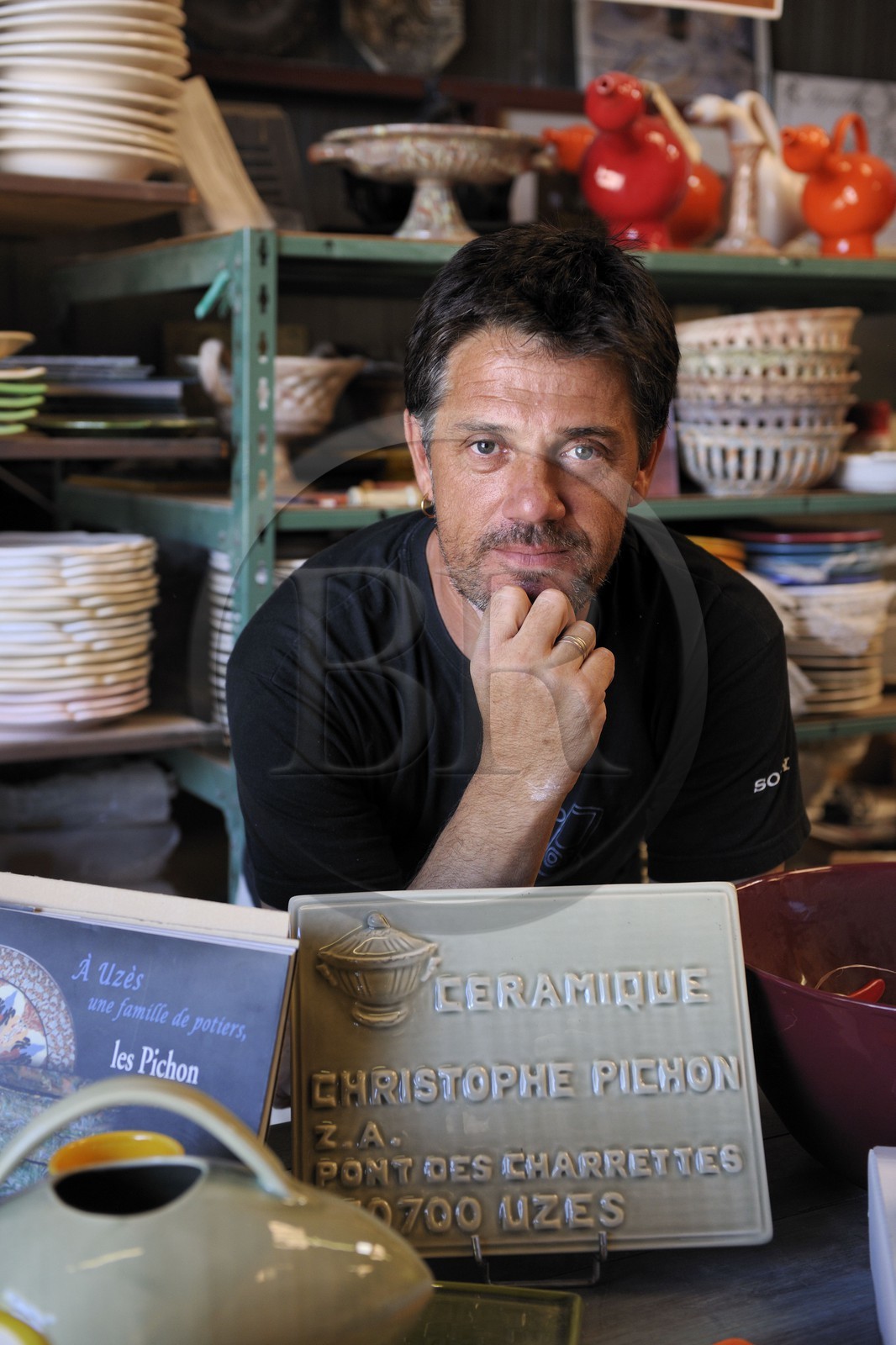 France, Gard (30), Uzès, Christophe Pichon des ateliers de poterie Pichon
