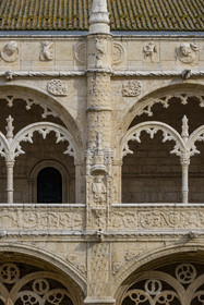 Portugal, Lisbon, Belem, Hieronymites Monastery (Mosteiro dos Jeronimos), listed as World Heritage by UNESCO, the cloister arcades