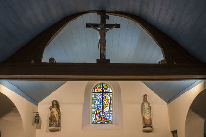 France, Cotes-d'Armor, Cote de Granit Rose, Perros-Guirec, Ploumanac'h, the Saint-Guirec chapel