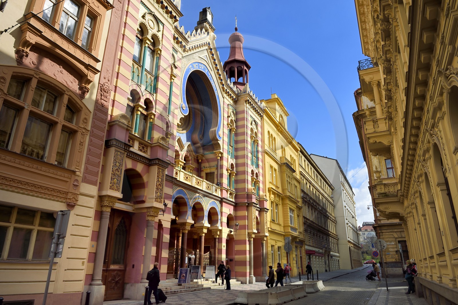 République Tchèque, Prague, Nove Mesto, synagogue jubilaire ou synagogue de Jérusalem de style mauresque