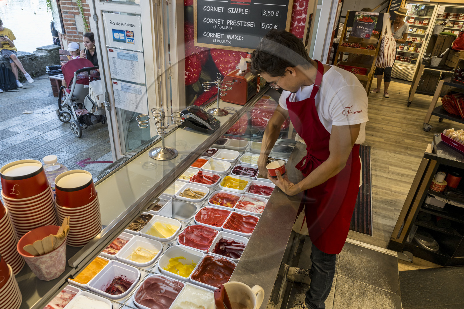 France, Loire Atlantique, the famous La Fraiseraie glacier