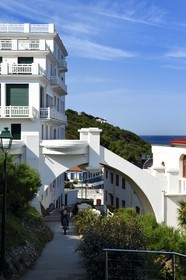 France, Pyrenees Atlantiques, Basque Country coast, Guethary, former art deco Guétharia hotel built in the 1920s turned into a residence