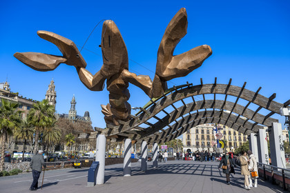 Espagne, Catalogne, Barcelone, section de la Moll de la Fusta dans le Port Vell (Vieux Port), La Gamba de l'artiste Javier Mariscal