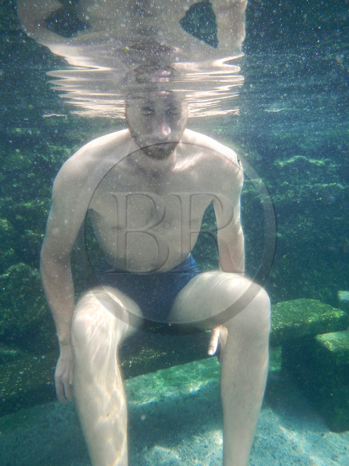 France, Corse du Sud, Sartene region, Sainte-Lucie-de-Tallano, hot springs of Caldane baths, sulphurous water springs at 38 ° C in a small pond