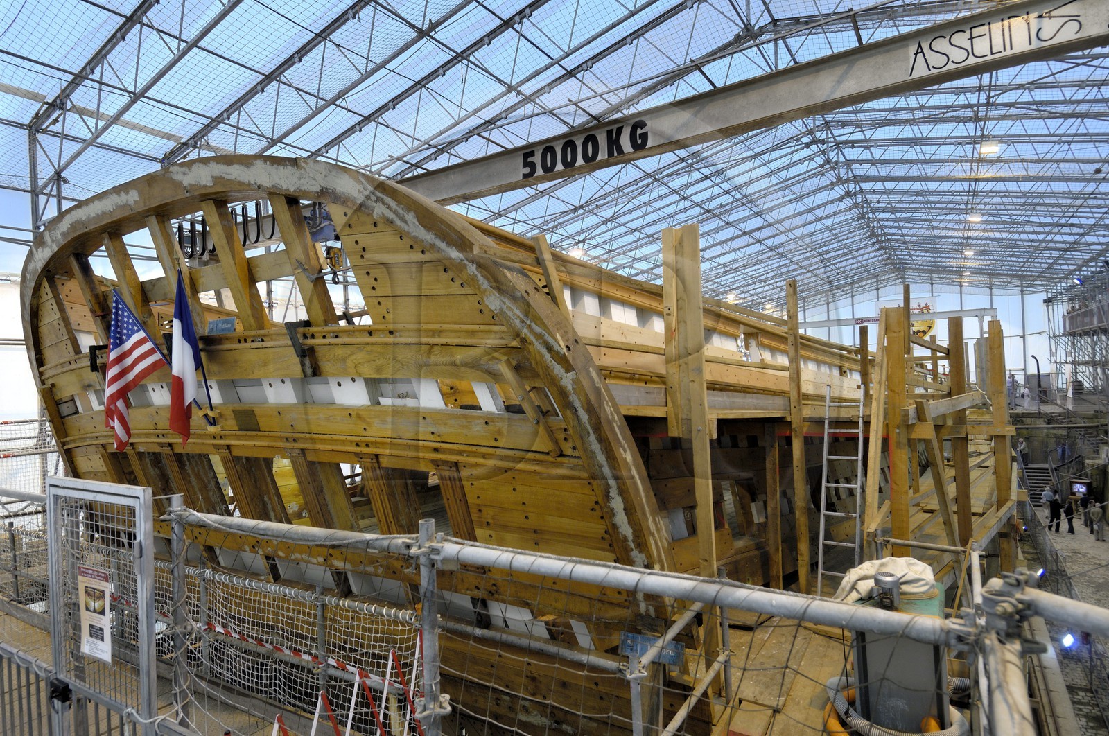 France, Charente-Maritime (17), Rochefort, le quartier de l'Arsenal, le chantier de l'Hermione