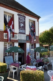 France, Calvados, Benouville, Cafe Gondree near Pegasus Bridge, first French house released on 6 June 1944 by a British commando arrived at night in gliders