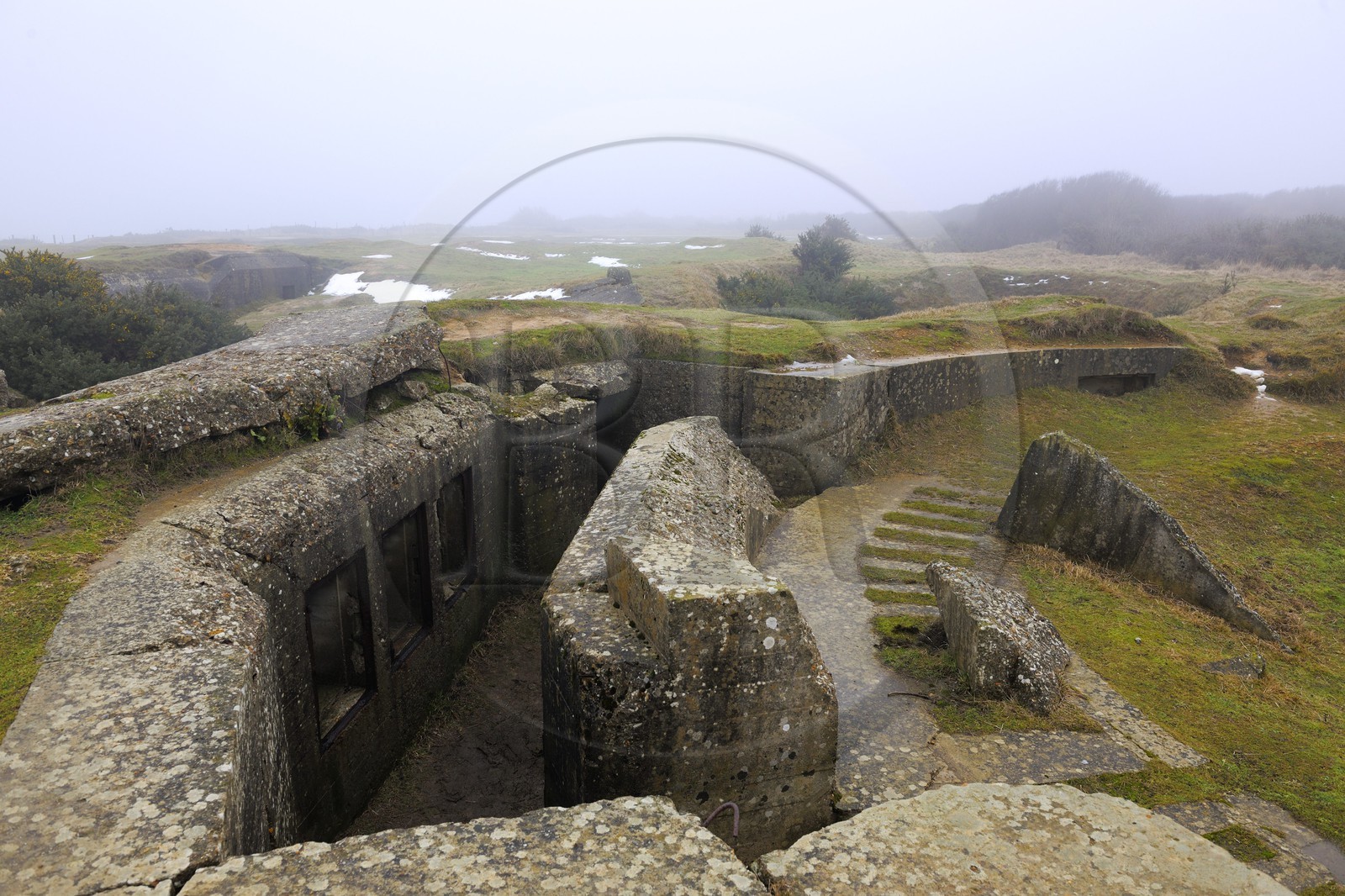 France, Calvados, Grandcamp Maisy, Pointe du Hoc blockhaus