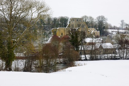 France, Manche, Cotentin, ruin of benedictine de Hambye Abbey