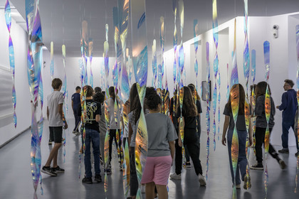 France, Vaucluse, Avignon, Collection Lambert, Museum of Contemporary Art, Heaven (2010) net and plexiglass work by the artist Miroslaw Balka