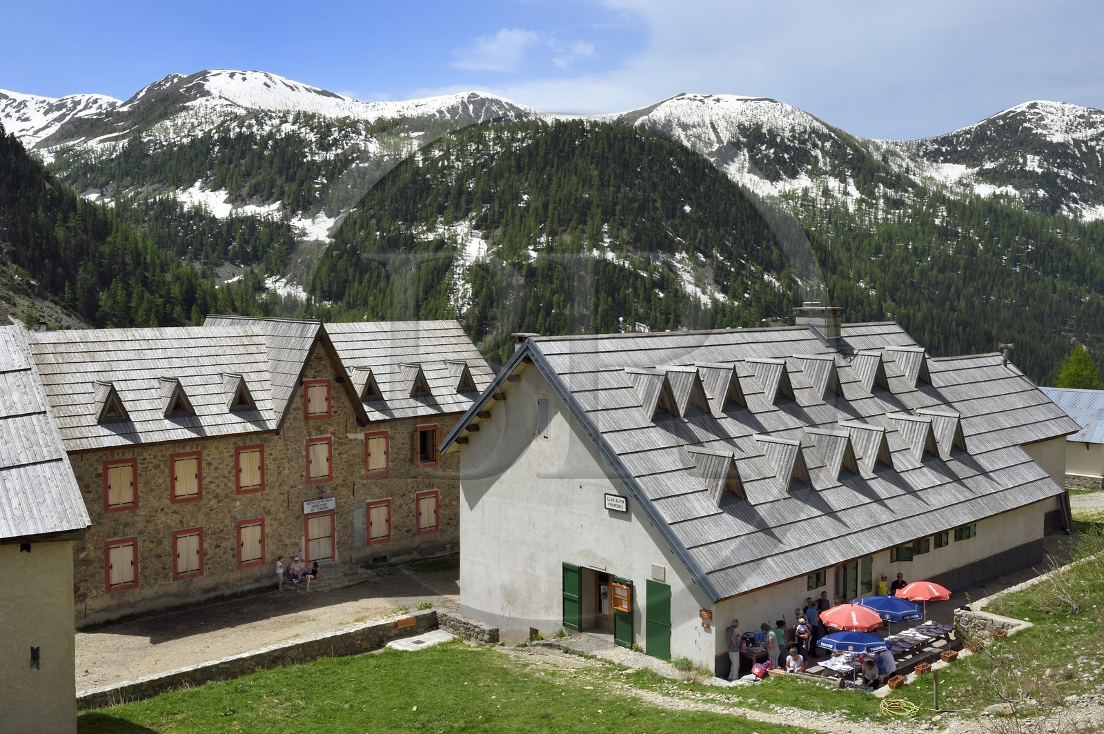 France, Alpes-Maritimes, parc national du Mercantour ( Mercantour national park), Haute-Vesubie, Madone de Fenestre valley, the club alpin refuge