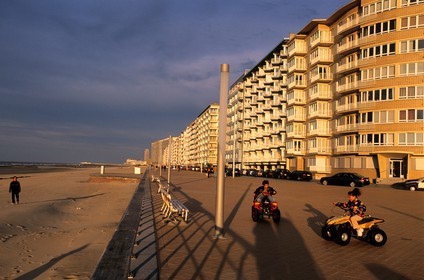 Belgium, West Flanders, Ostend (Oostende), the sea front and its big buildings