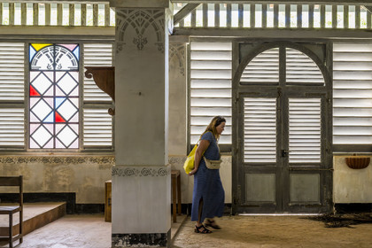 France, Guyane, Kourou, Iles du Salut, Ile Royale, la chapelle de Notre-Dame Immaculée du Salut