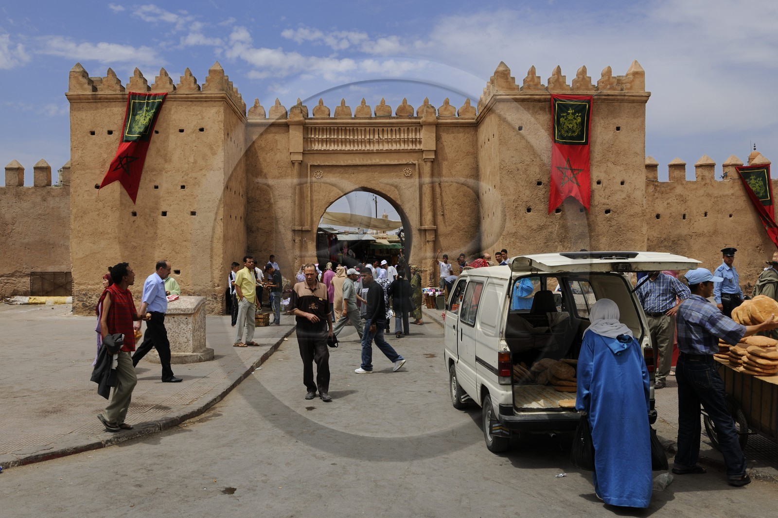 Morocco, Oriental Region, Oujda, the medina gate Bab Sidi Abdel Wahab