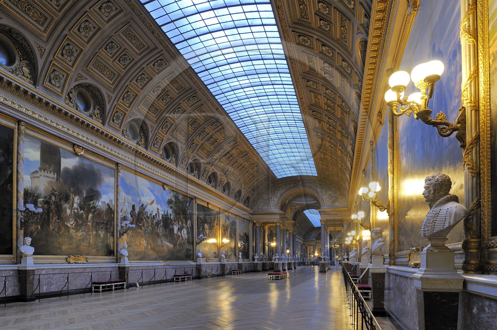 France, Yvelines, Chateau de Versailles, listed as World Heritage by UNESCO, Musee de l’Histoire de France (Museum of the French History) created by King Louis Philippe in the Midi Wing, Galerie des Batailles (Battles Gallery)