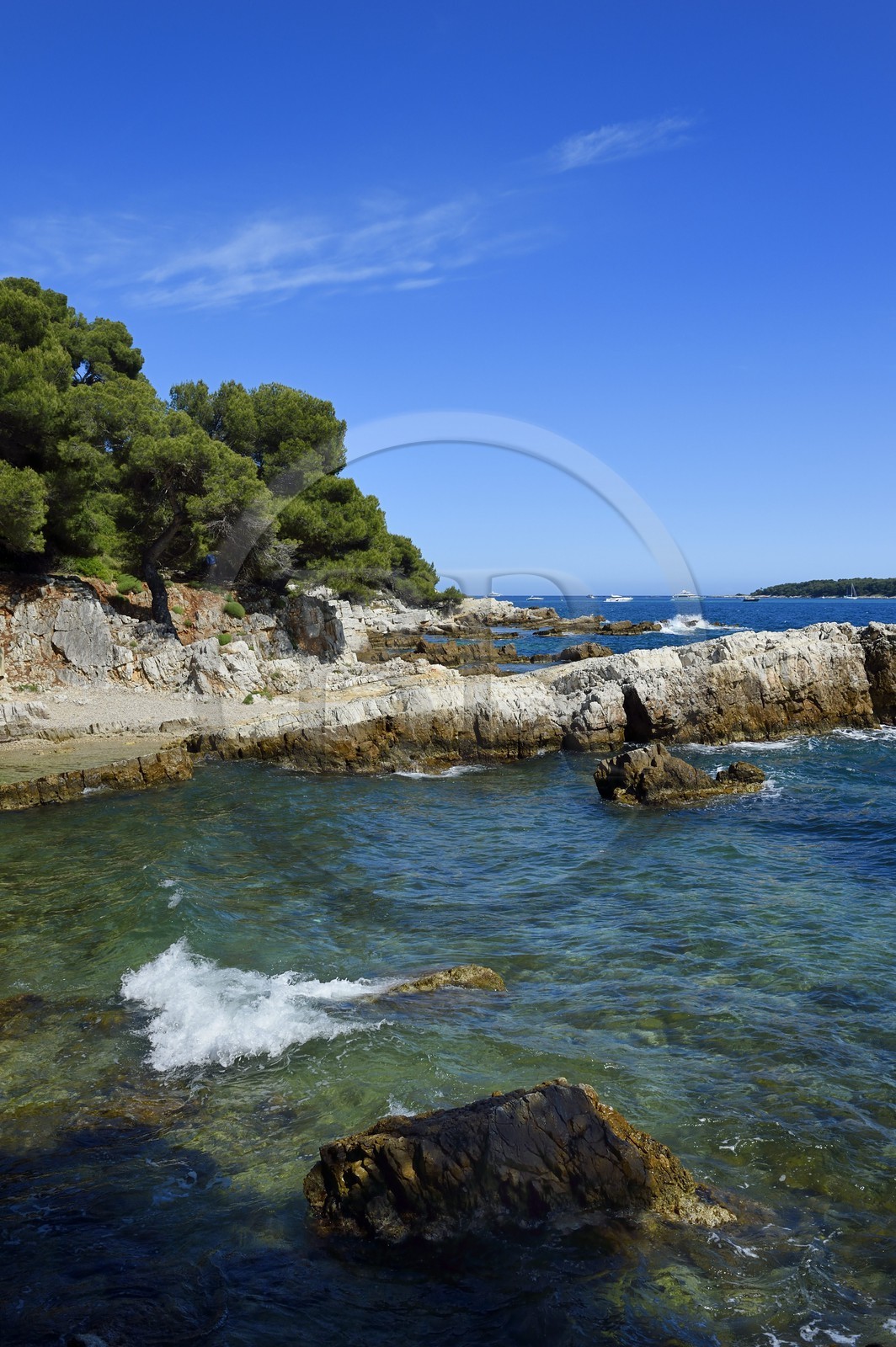France, Alpes-Maritimes (06), Cannes, Iles de Lérins, Ile Sainte-Marguerite, pointe du Dragon