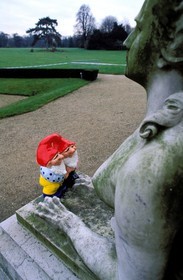 France, Paris, Bagatelle garden, garden's dwarfs