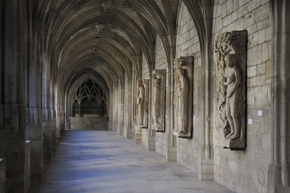 France, Meuse, Verdun, district of Ville Haute (Upper Town), Cathedral of the 10th century, the cloister