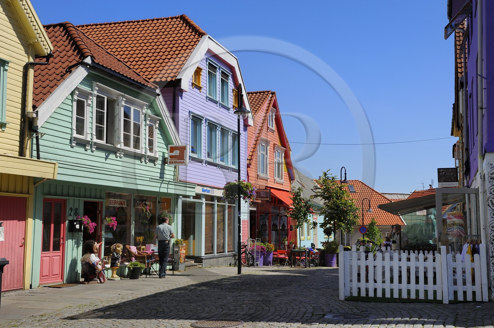 Norvège, Rogaland, Stavanger, maison en bois de la vieille ville
