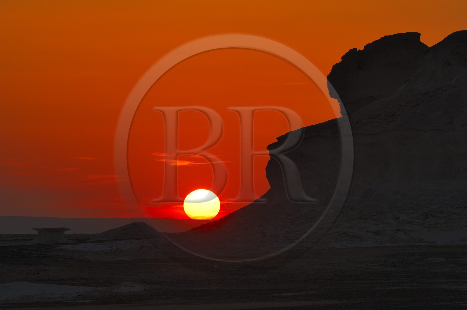 Egypte, désert libyque, le Désert Blanc au nord de Farafra