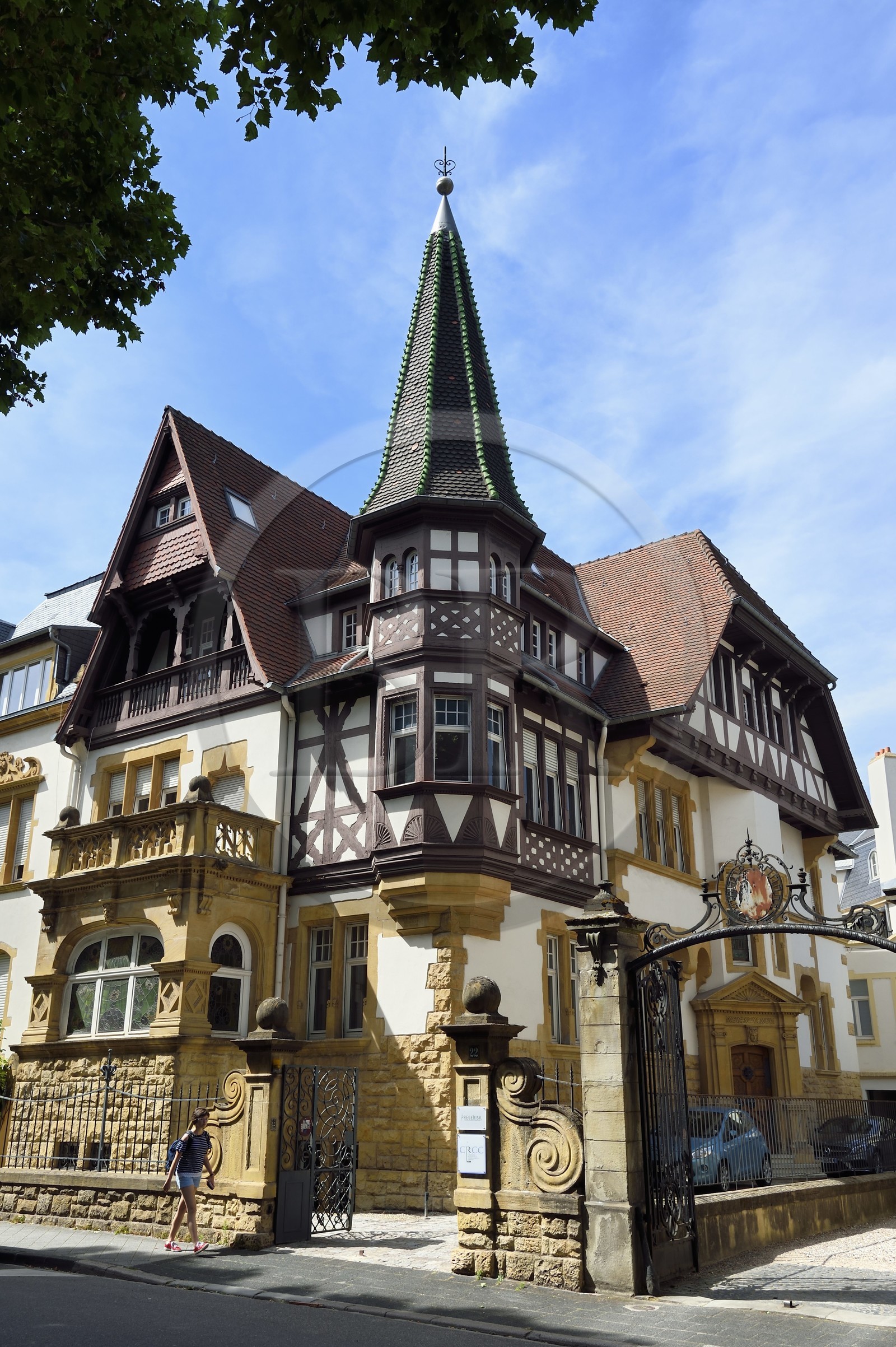 France, Moselle (57), Metz, quartier impérial, villas Jugendstil de Madame Veuve Salomon aussi appelée Maison Heler au 20-22 de l'avenue Foch