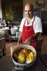 France, Var (83), le Rayol-Canadel-sur-Mer, Restaurant Maurin des Maures, les poissons de la bouillabaisse