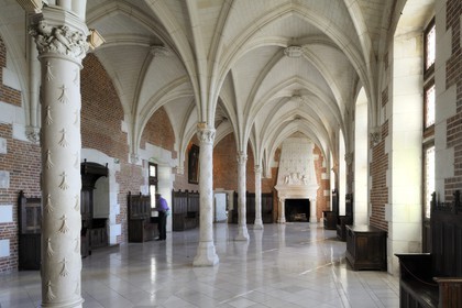 France, Indre et Loire (37), Vallée de la Loire classée Patrimoine mondial de l'UNESCO, château d'Amboise, le logis du Roi, salle du Conseil