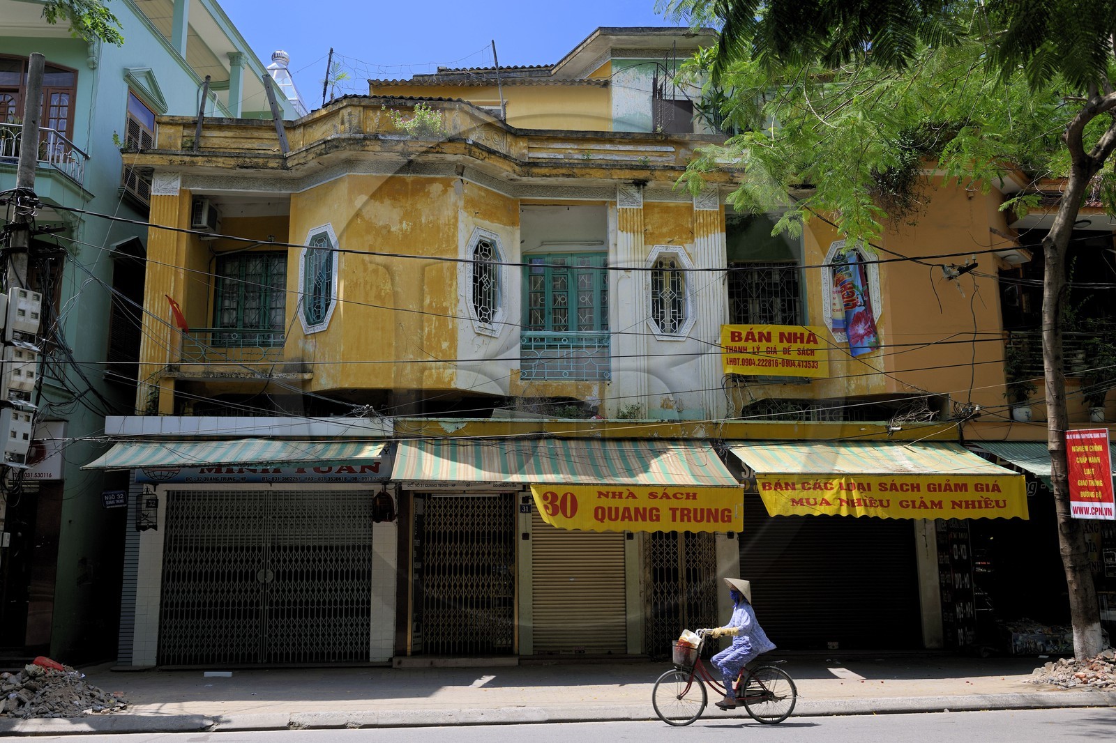 Vietnam, Haiphong, colonial style houses