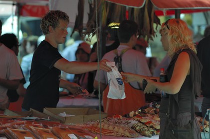 Norvège, Hordaland, Bergen, marché au poisson